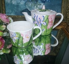 Théière fleurs grande - théière, et