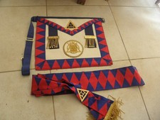 Maçonnique Regalia Sainte Royal Arche Provincial Tablier Avec Badge & Écharpe