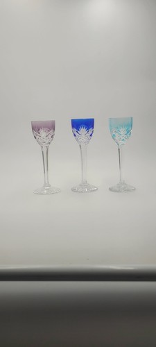 Verres liqueur rose vert - verres,