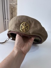 Beret toile kaki clair Armée Française Collection objet Militaire