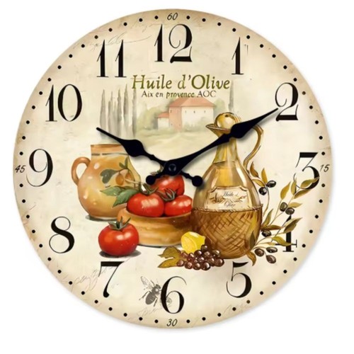 Horloge murale vintage cuisine - vintage,