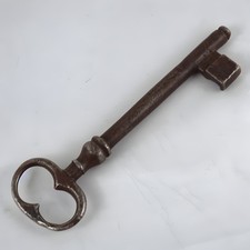 Ancienne Clé En Fer Forgé Squelette XIXe Siècle Espagne Forge Portail RÉTRO.