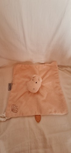 Doudou plat hippopotame rose - plat,