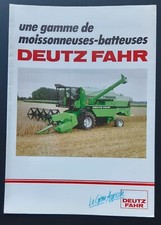 Prospectus Tracteur Brochure Deutz Fahr Moissonneuse batteuse 21x30cm 2 pages