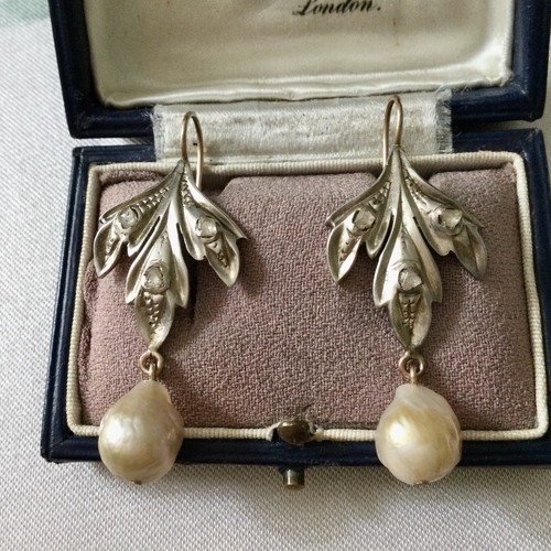 19e diamants perle or - 19e, diamants,perle,