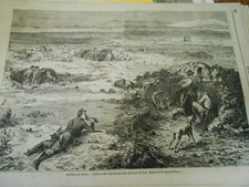 Gravure 1861 - Défense de Gaete Embuscades Napolitains - Neapolitan Ambush War