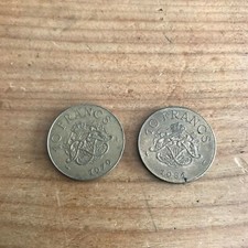 pièce de monnaie N69 lot de 2 10 francs monaco rainier 3 1970 & 1981