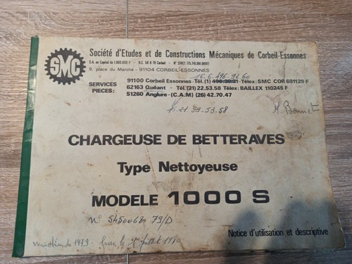 Livret piece arracheuse smc - livret,