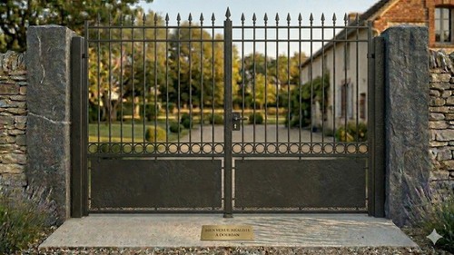 Portail coulissant acier - -, fer