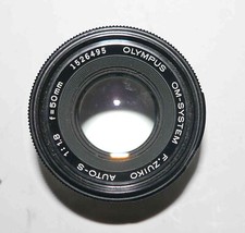 Objectif pour boîtier argentique Olympus Zuiko 1:1,8 f=50mm à tester