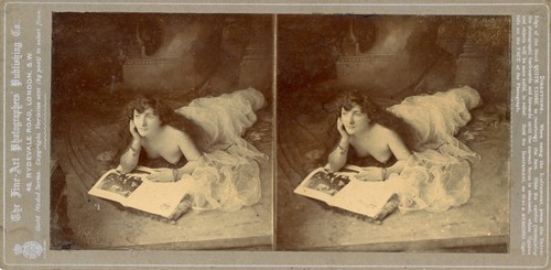 Photo stereo 1900 - 1900, femme
