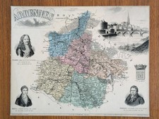 Gravure ancienne les Ardennes imp Migeon / dressé par A.Vuillemin