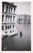 ANCIENNE PHOTOGRAPHIE 1938 TOURISTIQUE ITALIE A VENISE LE GRAND CANAL GONDOLE