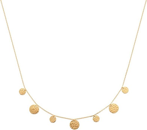 Collier plaqué rond - collier, or