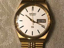 Men's Seiko Quartz Watch Gold