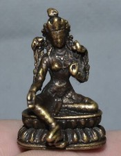 1.1''Old Tibetan Bronze Green