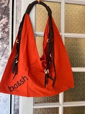 sac toile léger tote bag 100% Coton  BA&SH  bandoulière franges NEUF