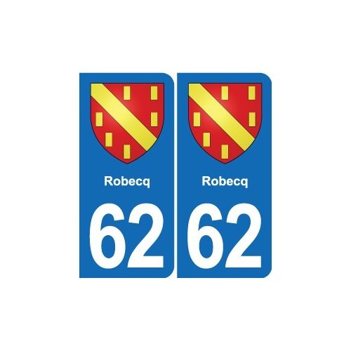 Robecq blason autocollant - 62,