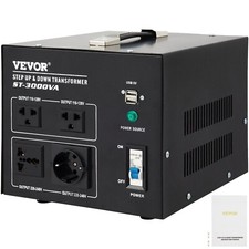 VEVOR Transformateur 110 - 120 V / 220 - 240 V Convertisseur de Tension 3000 W