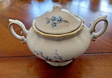 Sucrier Vintage Porcelaine WINTERLING Schwarzenbach Bavaria MYOSOTIS bleu doré