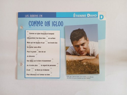 Carte fiche etienne daho - carte,