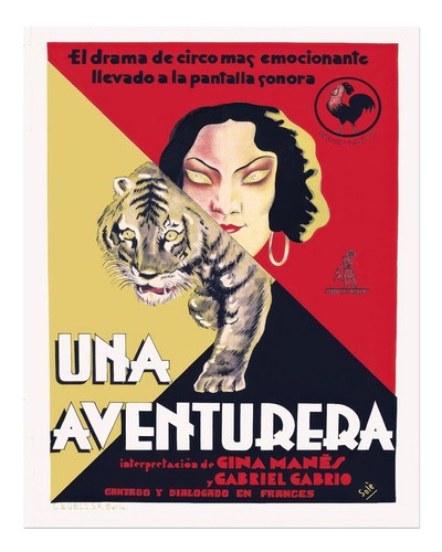 Affiche ancienne dramatique - , de