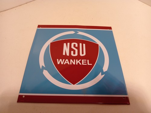 Plaque tole publicite logo nsu - tole,