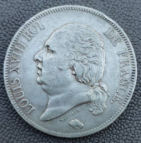 Francs louis xviii tête - 5,