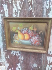 ancien tableau huile sur bois