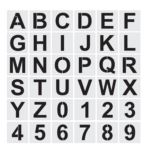 Pcs pochoirs lettres - pochoirs,