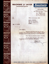 PARIS (VIII°) USINE de LINTORF Allemagne / MACHINES à laver "CONSTRUCTA" en 1963