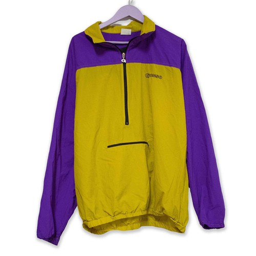 Anorak vintage violet jaune - vintage,