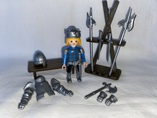 Playmobil Roi Chevalier Porte Armes Armure Banc Château Médiéval