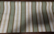 Coupon de toile transat store rayures vert jaune beige 180 X 120 cm
