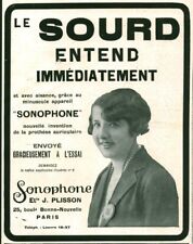 Publicité ancienne le sourd entend Sonophone 1928-1929 issue de magazine