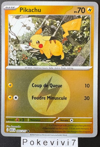 Carte pokemon pikachu - pokemon, 055/217
