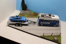ENSEMBLE RALLYE PEUGEOT J7 + MATRA DJET + REMORQUE MATRA ASSISTANCE COURSE 1/43