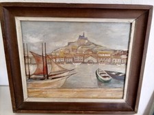 Huile sur toile tableau marine