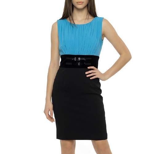 Robe fourreau colorblock - robe,