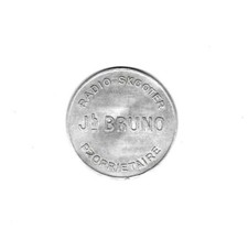 JETON DE MANEGE FORAIN D'AUTO TAMPONNEUSE DE  JH BRUNO