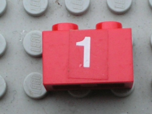 Lego red brick 1x2 with - lego,