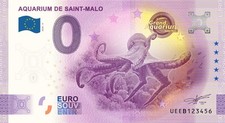 Billet Souvenir 2024 France Aquarium St Malo - Poulpe