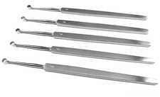5x Fox Lupus Lupuskürette 14 CM 4 MM Haut Curette Dermatologie Podologie NATRA