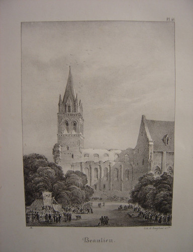 Grande lithographie des - , ruines