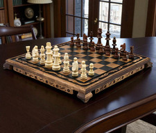 Jeu d'échecs en bois - 14,2"