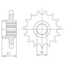 Pignon S+2 AC P520- Z17 Aeon Cobra 220 05>06 54.0050817