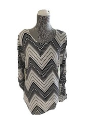 Black And White Tunic, Cold Shoulder, Cut Outs