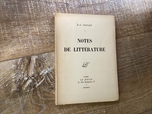 Toulet notes de - (p.-j.),