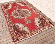 Tapis turc 55''x91'' vintage couleur sourde tapis oriental tapis laine 141x233cm