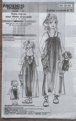 Patron robe dos fille - robe,
